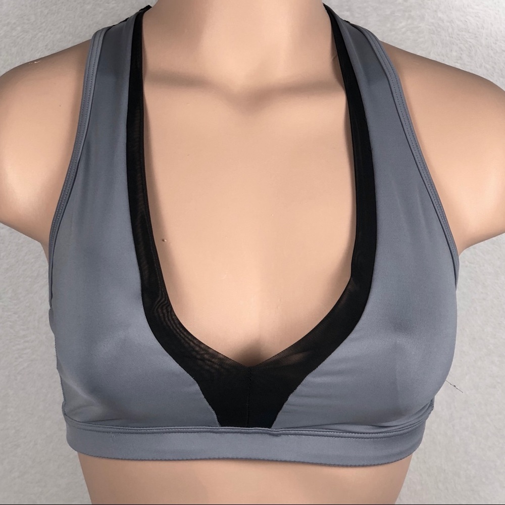 VS Victoria’s Sport Bra Gray and Black Size Small